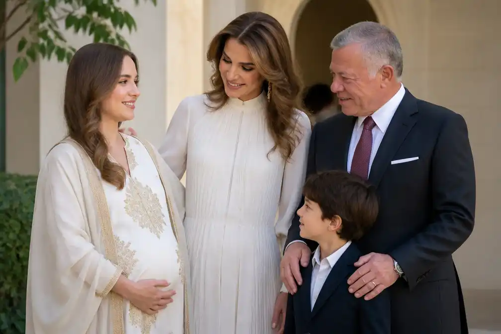 Jordaanse prinses Iman in verwachting van tweede kindje, kondigt koningin Rania aan