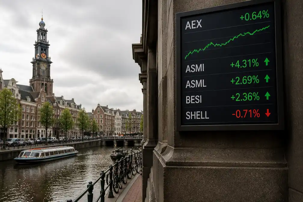 AEX sluit hoger met chipbedrijven als koplopers, Shell daalt door olieprijsdaling