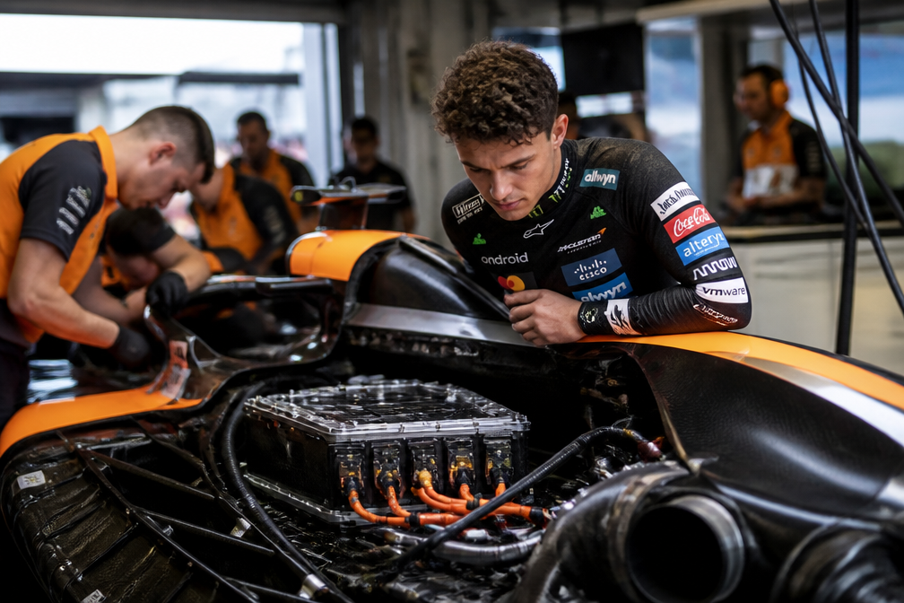 Lando Norris krijgt tien plaatsen gridstraf bij GP België om nieuwe accu