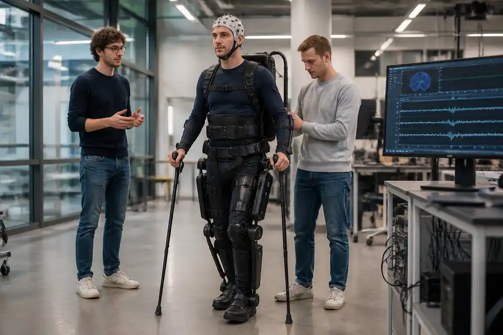 Wereldprimeur: exoskelet laat verlamde man lopen door te denken