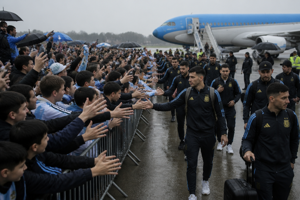 Duizenden fans onthalen Argentinië na WK-nederlaag, FIFA onderzoekt vechtpartij Paredes