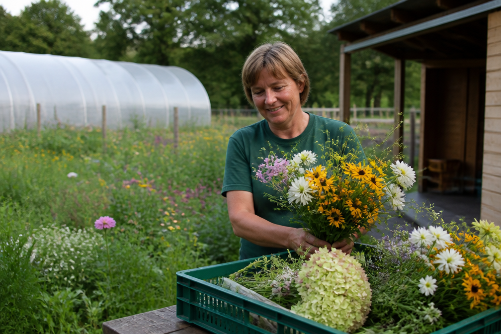 Zorgboerderij in Baal schenkt twee wekelijkse pesticidenvrije bloemen aan zes woonzorgcentra