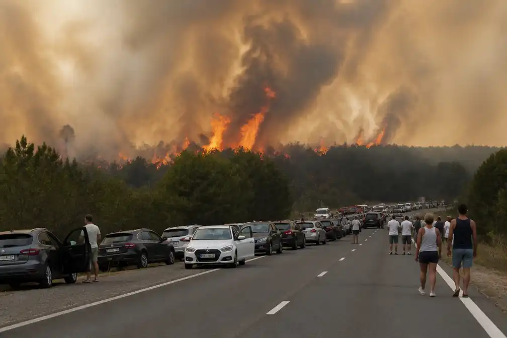 Duizenden geëvacueerd, derde brandweerman omgekomen bij natuurbrand bij Bordeaux