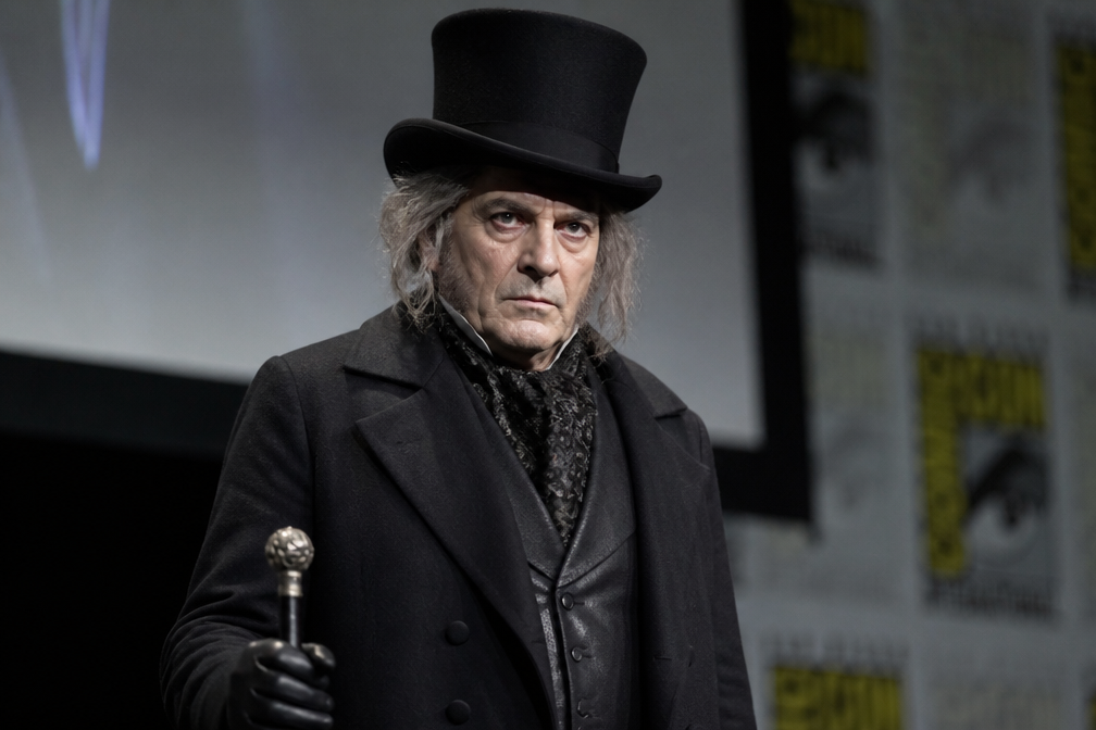 Johnny Depp verrast Comic-Con als Ebenezer Scrooge in kostuum