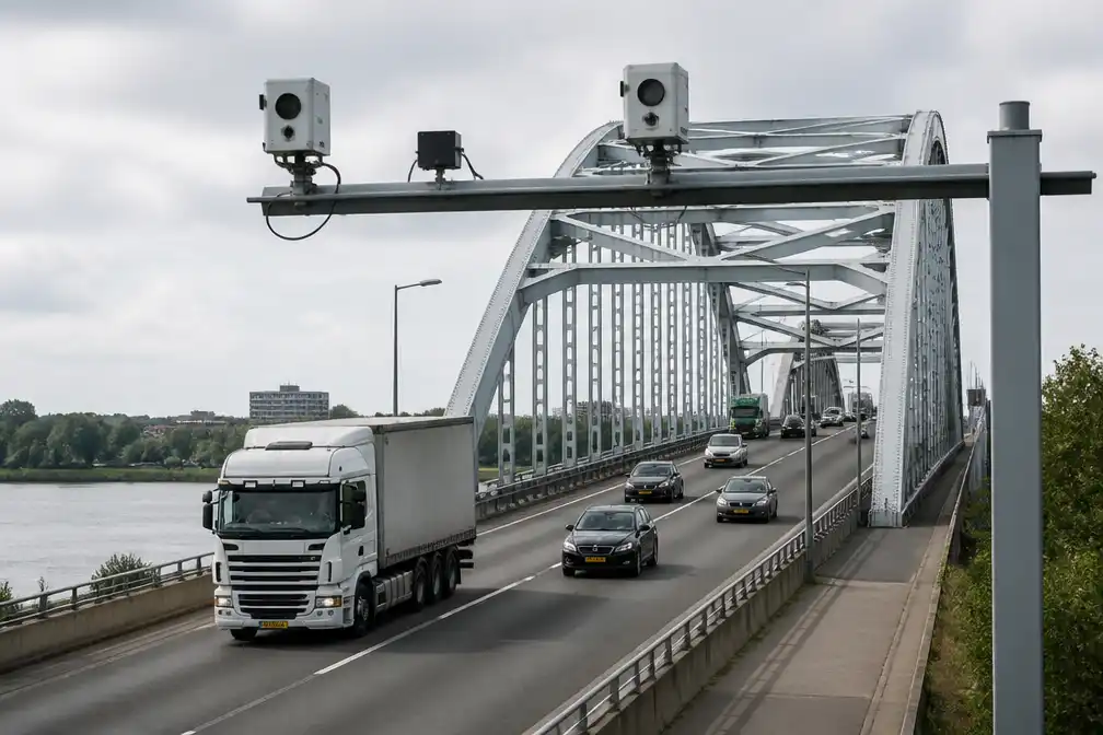 Forse daling vrachtverkeer op Merwedebrug na plaatsing handhavingscamera's