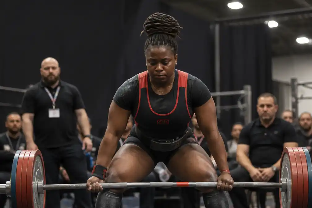 Belgische powerliftster gesaboteerd door Litouwse official om racisme, levenslang geschorst